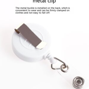 Product image for  Glossy Full Flat Retractable Badge Buckle Lanyard Buckle Metal Back Splint Pull Peels Home Décor 19