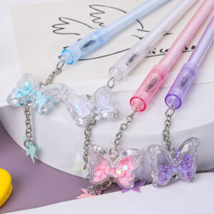 Product image for  Girly Heart Butterfly Pendant Neutral Small  And Cute Student Exam Signature Pendant Pen Home Décor 13