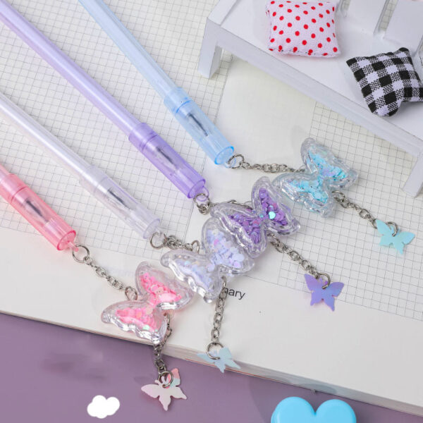 Product image for  Girly Heart Butterfly Pendant Neutral Small  And Cute Student Exam Signature Pendant Pen Home Décor 5