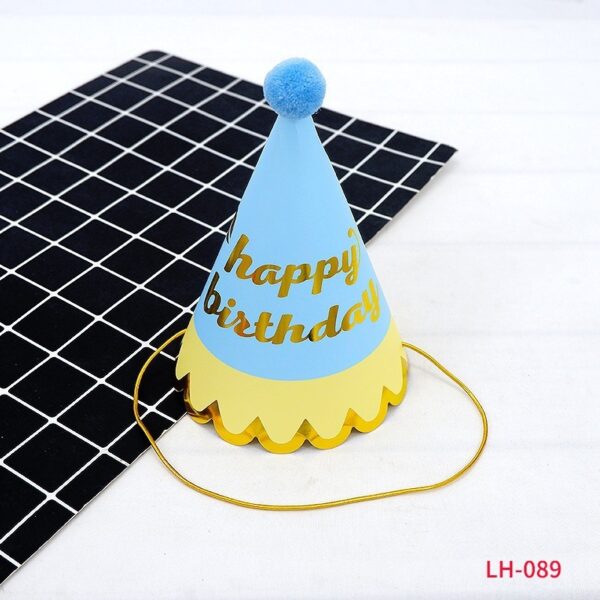 Product image for  Party Decoration Modern Pink Gold Black Gold Stripe Birthday Hat Arts, Crafts & Sewing 11