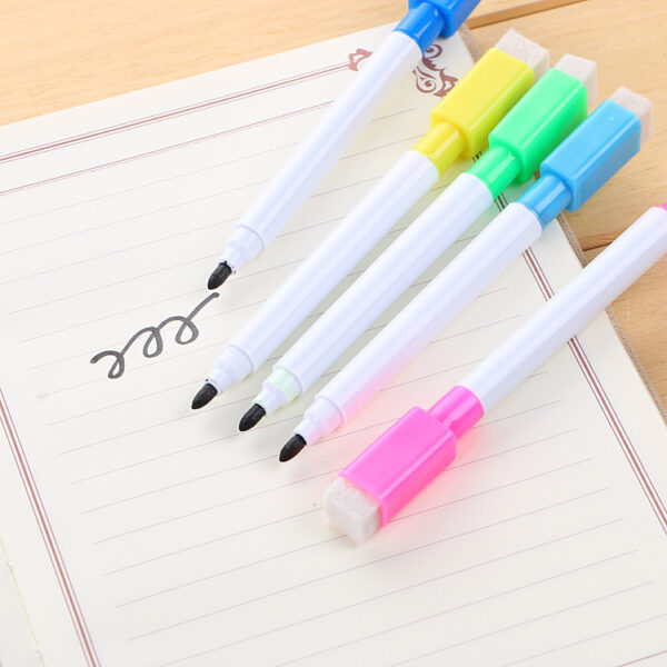 Product image for  Creative Environment-friendly Small Erasable Color Core Black Core White Board Pen With Water Brushing Property Pens 12