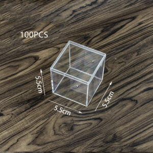 Product image for  Square High Transparent Plastic Box Home Décor 17