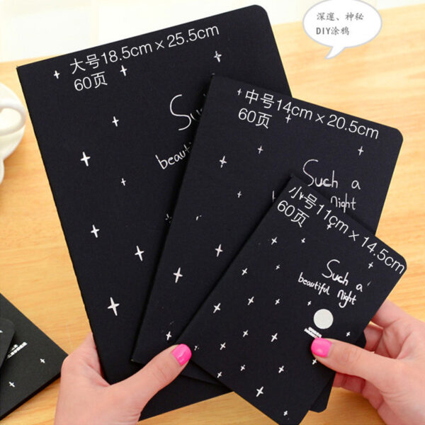 Product image for  Notepad Blank Black Cardboard Diary DIY Notebook Home Décor 7