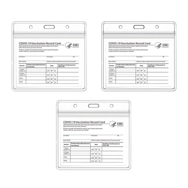 Product image for  Four  3Inch Vaccination Record Card Sleeve Vaccine Soft Plastic Card Sleeve Home Décor 6