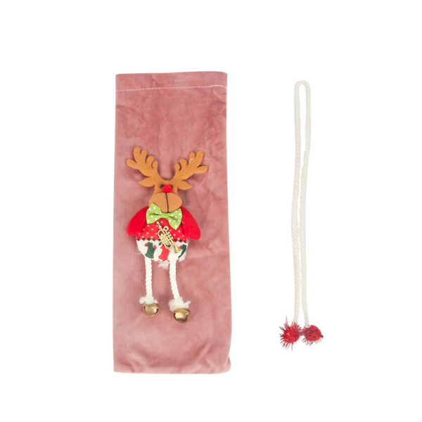 Product image for  Three Dimensional Cloth Art Doll Christmas Flannel Red Wine Cover Home Décor 13