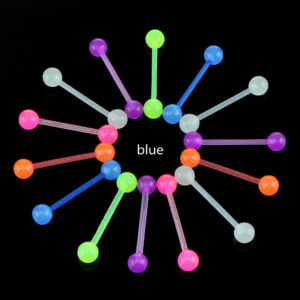 Product image for  Acrylic Luminous Straight Barbell Tongue Nails Ear Bone Nails Home Décor 16