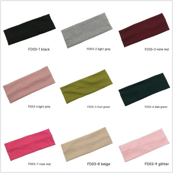 Product image for  Solid Color Knitted Hair Band Men’s And Women’s Yoga Sports Sweat-absorbent Headband Home Décor 5