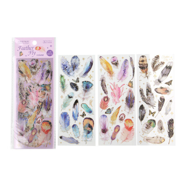 Product image for  All Things Pickup Series Feather Beautiful Notebook Collage Material Home Décor 8