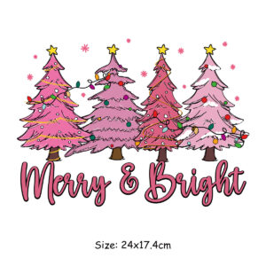 Product image for  Christmas Tree Santa Claus Clothing Printing Heat Transfer Patch Home Décor 19