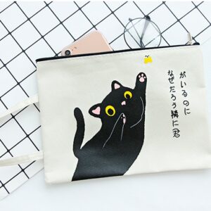 Product image for  Handbag Cat Zip Canvas A4 File Bag Home Décor 14
