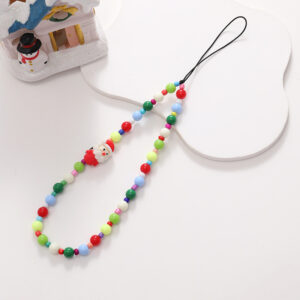 Product image for  Various Christmas Mobile Phone Chains With Santa Claus Beads Home Décor 21