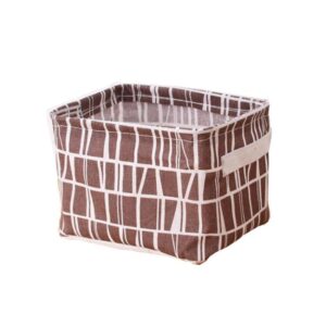 Product image for  Linen Desktop Storage Box Waterproof Toy Sundries Storage Basket Cosmetic Underware Storage Organizer Office Stationery Home Décor 17