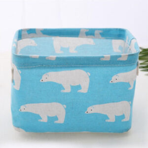Product image for  Linen Desktop Storage Box Waterproof Toy Sundries Storage Basket Cosmetic Underware Storage Organizer Office Stationery Home Décor 16