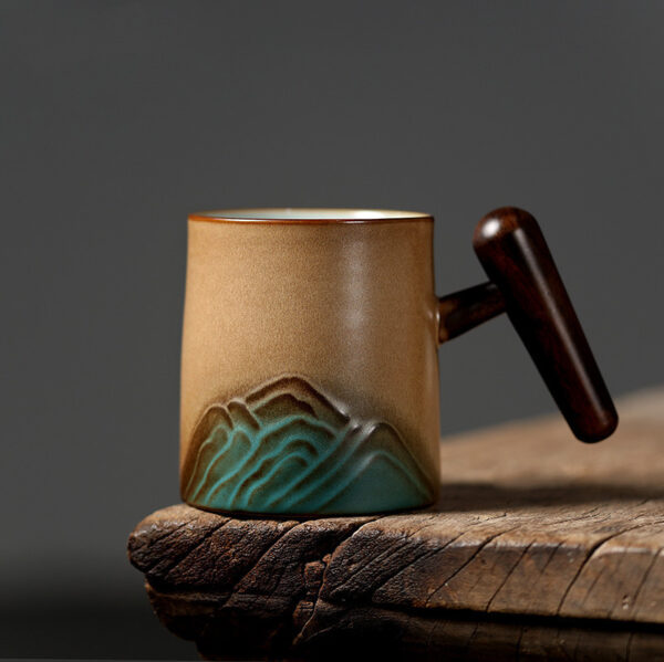 Product image for  Ceramic Tea Water Separation Cup Office Kiln Change Home Décor 4