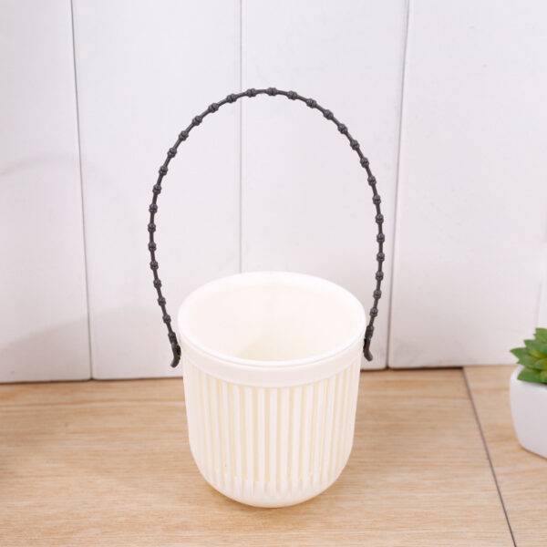 Product image for  Creative Green Radish Spider Plant Pot Plastic Resin Round Home Décor 5