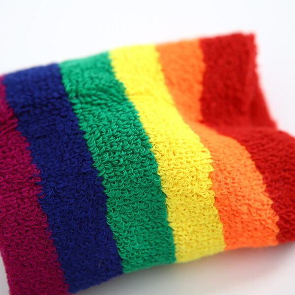 Product image for  Rainbow Wristband Sweat-absorbent Sports Towel Wristband Headband Home Décor 6