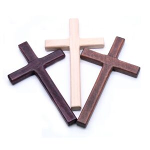 Product image for  Handmade Wooden Icon Religious Prayer Hand Holding A Cross Home Décor 8
