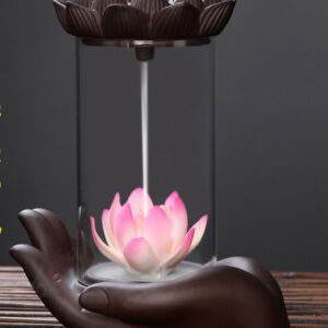 Product image for  Creative Indoor Desktop Handmade Ceramic Ornament Windproof Backflow Incense Burner Buddhist Aromatherapy Stove Home Décor 13