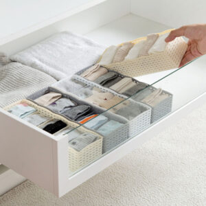 Product image for  Plastic Stackable Organizer 5 Cells Finishing Box for Socks Underwear Home Décor 5