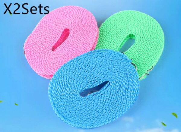 Product image for  Barrier Clothesline 5 M Non-Slip Clothesline Windproof Clothesline Clothesline Quilt Airing Rope Outdoor Travel Household Home Décor 6