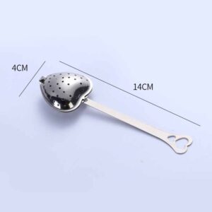 Product image for  Stainless Steel Tea Filter With Chain Metal Herb Spice Strainer Spoon Heart Shaped Tea Infuser Seasoning Ball Teaware Home Décor 12