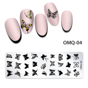 Product image for  DIY Nail Art Stamping Plates Stainless Steel Rectangle Home Décor 21