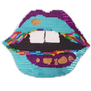 Product image for  Cartoon Large Colored Mouth Embroidery Cloth Sticker Arts, Crafts & Sewing 14