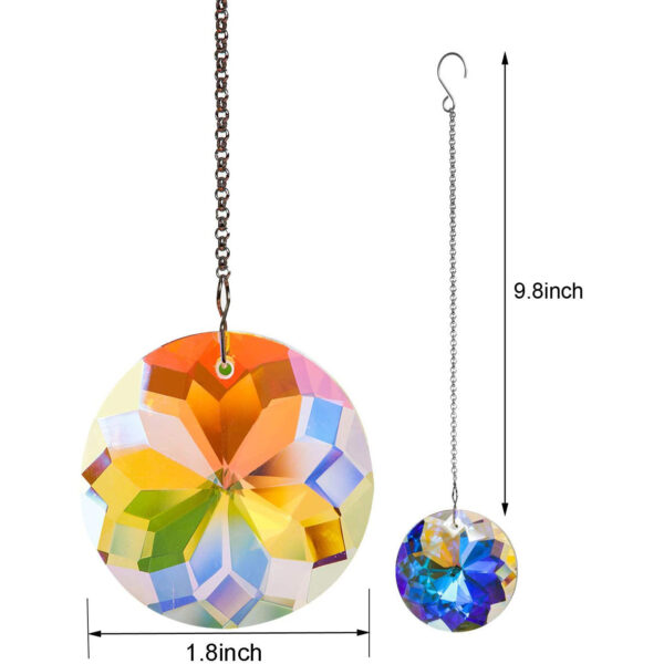 Product image for  Crystal Sun Catcher Prism Crystal Hanging Pendant Lighting Pendant Rainbow Maker Window Home Décor 7