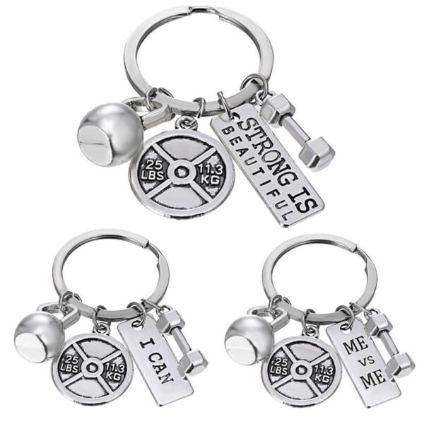 Product image for  Sports Strength Dumbbell Barbell Kettlebell Key Ring Home Décor 4