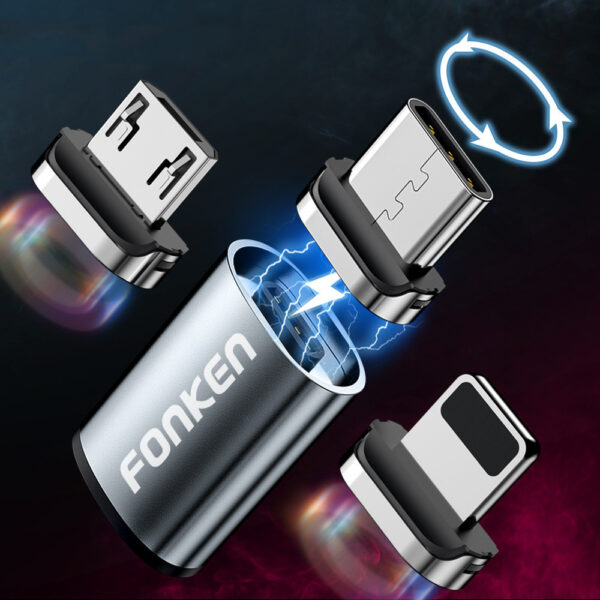 Product image for  3A Fast Charging 3-in-1 Magnetic Suction Adapter Home Décor 4