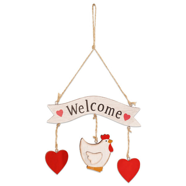 Product image for  Creative Easter Cute Wooden Love Chicken Window Door Sign Pendant Home Décor 7