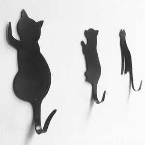 Product image for  3pcs Keys Hanger Cat Tail Shaped Kitchen Metal Hook key holder wall Door Hanger Decorative Home Décor 11