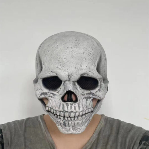 Product image for  Full Head Skull Mask Helmet With Movable Jaw 3D Skeleton Skull Horror Mask Adults Cosplay Costume Home Décor 9