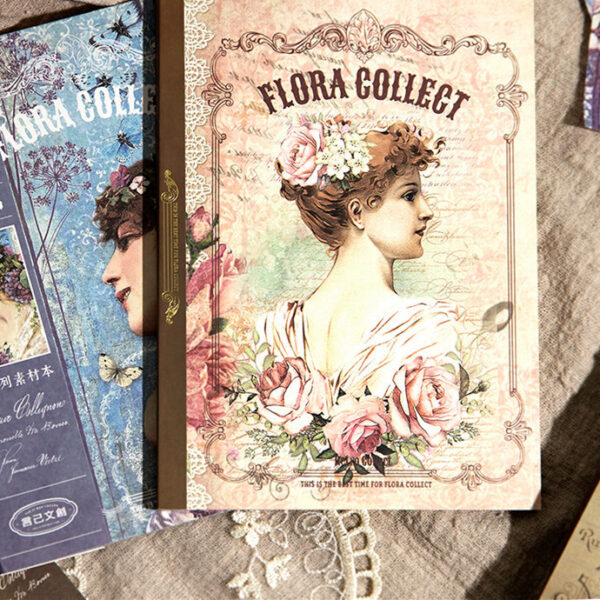 Product image for  Double-sided Material Journal Book Retro Collage Background Note Paper Home Décor 7
