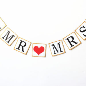 Product image for  Wedding Letter Garland Love Red Lips Mustache Background Decoration Home Décor 13