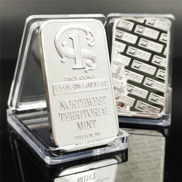 Product image for  Lion And Carriage Goddess Foreign Trade Commemorative Coin Square Commemorative Block Silver-plated Coin Home Décor 8