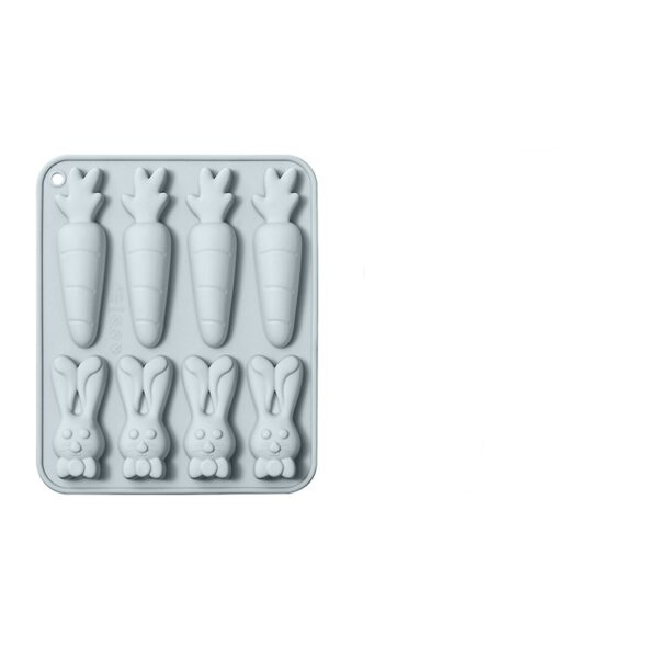 Product image for  8-piece Carrot Rabbit Shape Silicone Baking Mold Home Décor 7