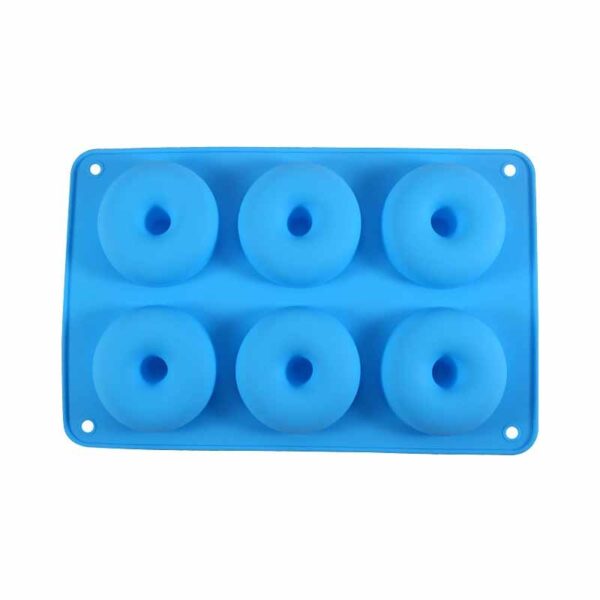 Product image for  Silicone Mold For 6 Round Chocolate Donuts Home Décor 10