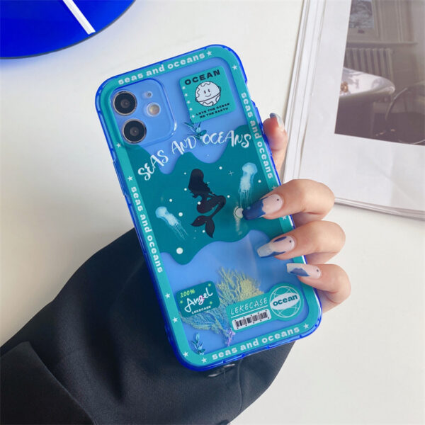 Product image for  Mobile Phone Case Airbag Material Mermaid Couple Niche Cartoon Home Décor 6