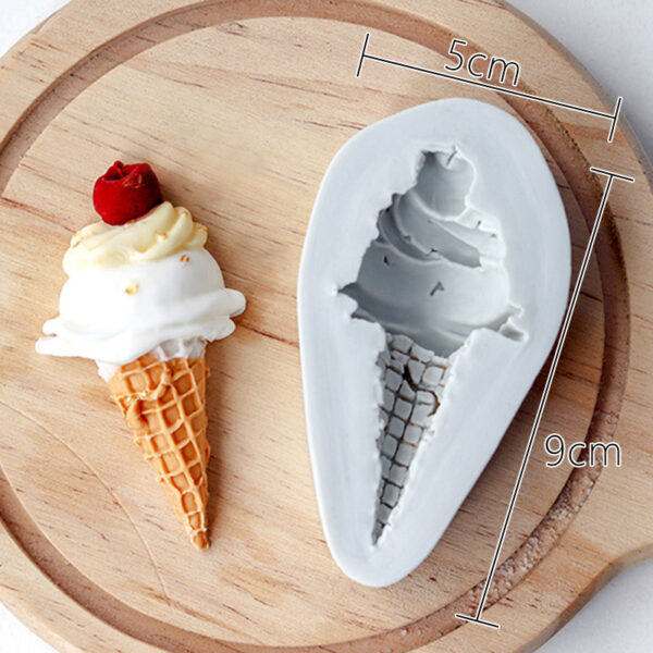Product image for  Ice Cream Cone Shape Cake Decorating Silicone Mold Home Décor 7