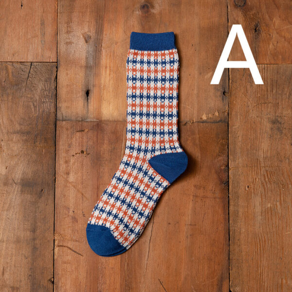 Product image for  Tie Socks Double-way Retro Small Floral Plaid Socks Home Décor 10