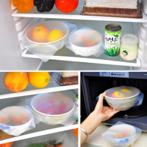 Product image for  Large, Medium And Small Size Silicone Food Cling Film Can Be Reused Home Décor 14