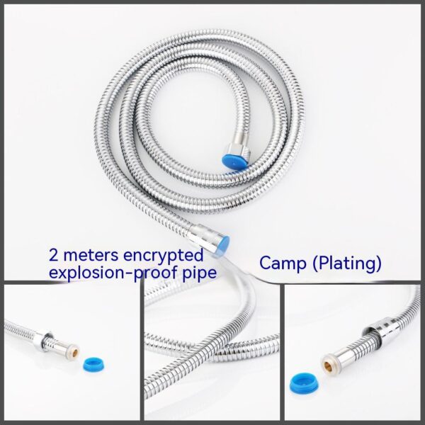 Product image for  Wholesale Shower Hose 150cm Electroplating Stainless Steel Encryption Tube Home Décor 5