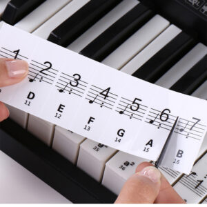 Product image for  Electronic Piano Keyboard Hand Scroll Notation Scale Stickers Home Décor 11