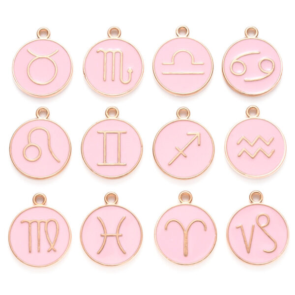 Product image for  12 Constellations Drop Oil Pendant Bracelet Necklace Small Home Décor 10