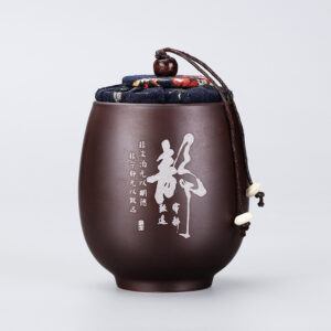 Product image for  Ceramic Tea Caddy Gift Box Firewood Sealed Tin Small Tea Packaging Box Home Décor 16