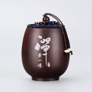 Product image for  Ceramic Tea Caddy Gift Box Firewood Sealed Tin Small Tea Packaging Box Home Décor 18