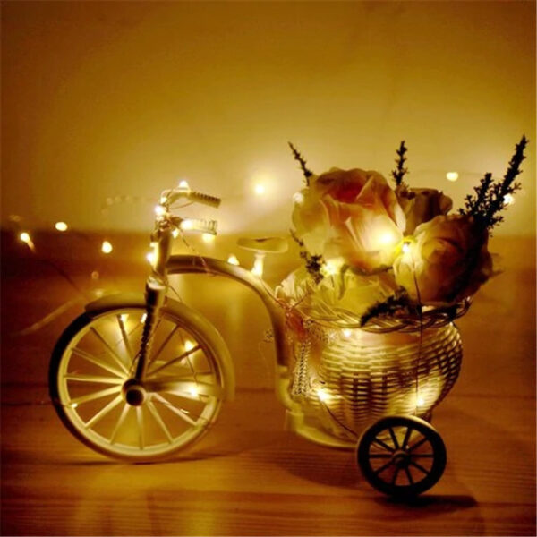 Product image for  Festive Wedding Decoration Gypsophila Copper Wire Lamp String Home Décor 7
