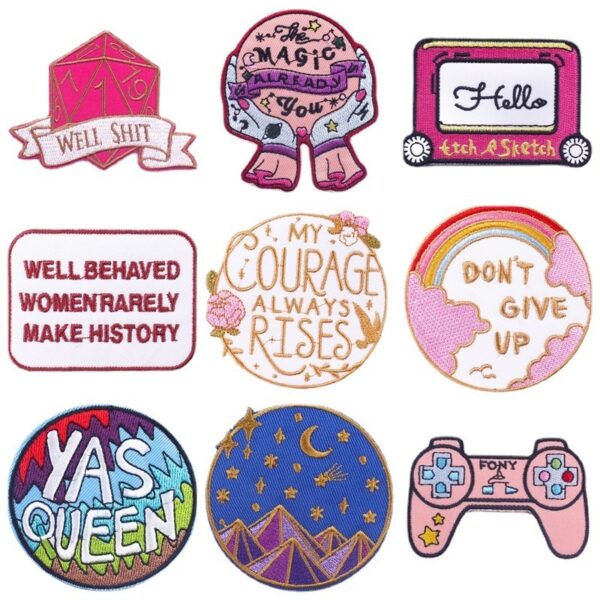 Product image for  Anime Wave Embroidery Cloth Paste Computer Embroidered T Shirt With Back Glue DIY Patch Home Décor 4