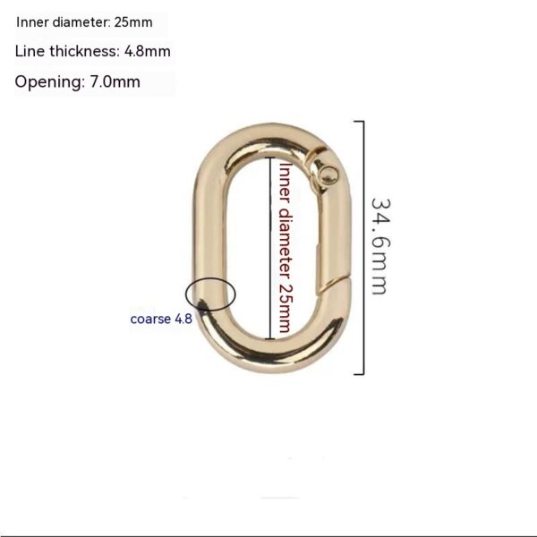Product image for  Denier Spring Fastener Metal Ring Hook Buckle Split Ring Home Décor 9